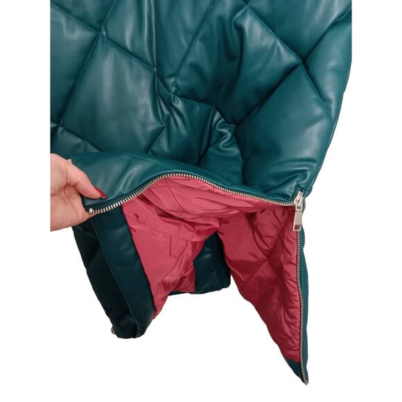 Rebecca Minkoff Full Length Faux Leather Puffer Women's Size Medium - Picture 5 of 8